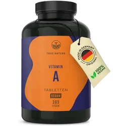 Vitamin A Tabletten, Augenvitamine - 1 Jahr Vorrat, Vegan 365 St