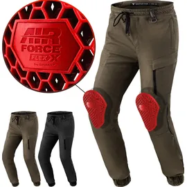 SHIMA JOGGSTER Motorrad Textilhose grün-braun, Größe 34)