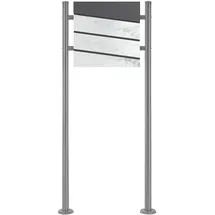ML-Design Standbriefkasten Anthrazit-Marmoroptik inkl. Zeitungsfach