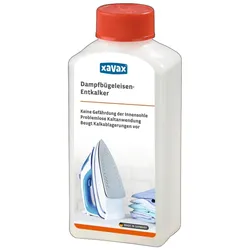 XAVAX Entkalker "Entkalker für Dampfbügeleisen Bügeleisenentkalker", weiß, B:6,3cm H:4,1cm T:14,3cm, Reinigungsmittel, 250 ml, ausreichend für 3 Anwendungen