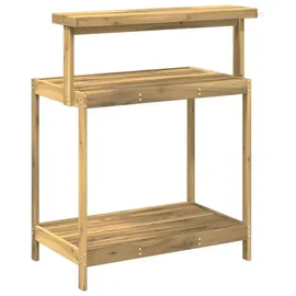 vidaXL Umtopfbank 86,5 x 48,5 x 106 cm Pflanztisch Weiß