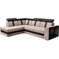 MOEBLO Ecksofa TEXAS, Eckcouch Sofa Eckcouch Verstellbaren Kopfstützen Couch Ottomane L-Form Schlafsofa Bettsofa Polstergarnitur, mit Schlaffunktion und Bettkasten, - (BxHxT): 263x87x93 cm