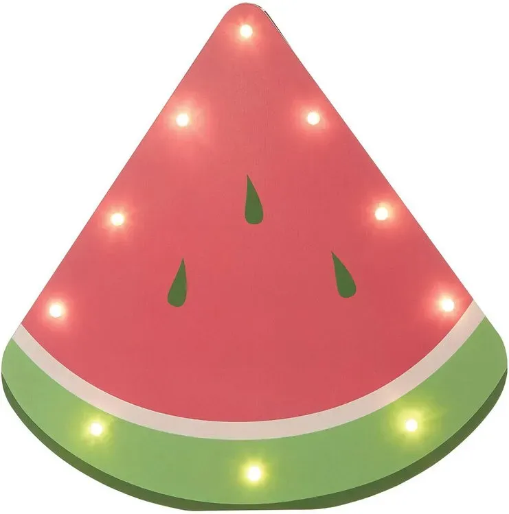 Premier Housewares Wassermelonen-Scheiben-LED-Lichtbox, freistehende dreieckige Ambilight-Displaylampe, bunter Polystyrol-Lichtbox