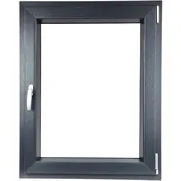 ALUCON Fenster 500x800 mm – Kunststofffenster 50x80 cm – Flügelfenster Innen Anthrazit/Außen Anthrazit – DIN Rechts