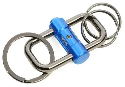 TROIKA KR22-09/BL Schlüsselring/Etui Blau