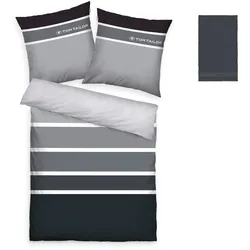 Bettwäsche »Felix in Gr. 135x200 oder 155x220 cm«, mit GRATIS-Zugabe: Gästehandtuch (100% Baumwolle), mit Reißverschluss, 69020347-0 anthrazit 1 St.