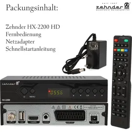 Zehnder HX 2200 Sat Receiver mit Aufnahmefunktion, HD fähig, Full HD, Digital Sat-Receiver