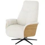 skagen studio Relaxsessel Mikkel Kunstleder 81 x 106 x 82 cm Creme mit Relax-Funktion