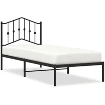 vidaXL Bettgestell, Schwarz, Metall, 80x200 cm, Schlafzimmer, Betten