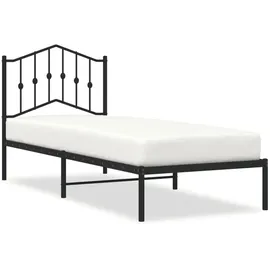 vidaXL Bettgestell, Schwarz, Metall, 80x200 cm, Schlafzimmer, Betten
