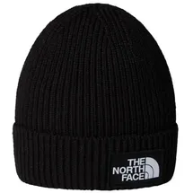The North Face Kids TNF Logo Box Cuffed Beanie Schwarz