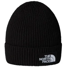 The North Face Kids TNF Logo Box Cuffed Beanie Schwarz