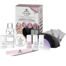 Alessandro Striplac Peel or Soak French Nails Peel-off french rose 5 ml + Top Coat 5 ml + Peel-off Activator 5 ml + Nagellackentferner 30 ml + Reinigungspads 50 St. + LED Lampe Geschenkset