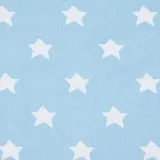 Homescapes Baumwollstoff Meterware Sterne Blau 150 cm