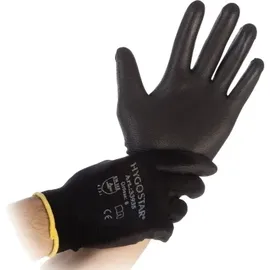 Hygostar Franz-Mensch Arbeitshandschuhe Black Ace, 33936, Polyester S, 12 Paar