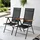 clevich Gartenstuhl Hochlehner 2er Set 7-Fach Verstellbar 59 x 65 x 108 cm grau/schwarz