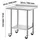 Vevor Edelstahltisch Gastro 762 x 610 x 894 mm, Verstellbarer Edelstahltisch mit Rollen, Aufkantung (30 mm), Arbeitstisch mit Grundboden für Restaurant Obere Ablage (204 kg) Untere Ablage (168 kg)