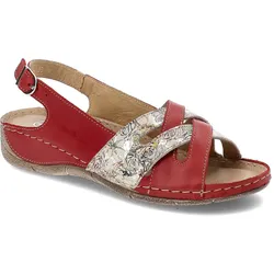 Rote Sandalen Helios Flache Schuhe, 41