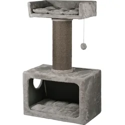 dobar Premium Katzen-Kratzbaum "Cozy" in Grau aus Holz