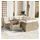 vidaXL Garten Essgruppe mit Kissen Beige und Creme 100 x 55 x 73 cm