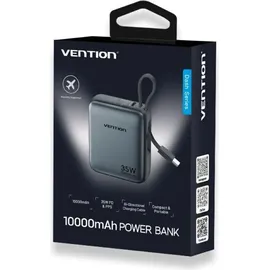 Vention 10000mAh 35W Gray Powerbank, Grau