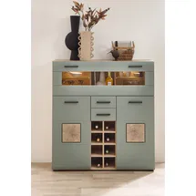 Innostyle Barschrank INNOSTYLE "FUN PLUS II", grün, H:129cm T:37cm, FSC-zertifizierter Holzwerkstoff, Schränke, Barschrank, 2 Holztüren, 19 Fächer, 1 Klappe, Softclose, ABS Kantenschutz