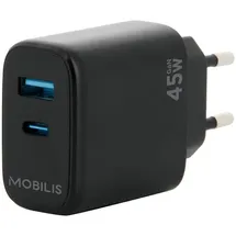 Mobilis 001363 Ladegerät für Mobilgeräte Universal Schwarz