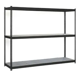 PROREGAL Schwerlastregal METAL BEAST THREE | HxBxT 150x150x60cm | 3 Ebenen | Fachlast 600kg | Anthrazit | Weitspannregal Werkstattregal Lagerregal