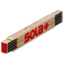 Sola Holz Meterstab Meter Schwedenmeter Zollstock 2 m H2/10 53010101