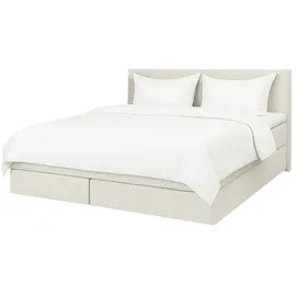 Möbel Kraft Boxspringbett 180 x 200 cm Weiß
