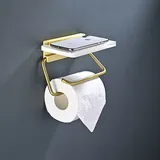 Toilettenpapierhalter ohne Bohren, Toilettenpapierhalter, Halter ohne Bohren, Gold Toilettenpapierhalter, Rollenhalter, Edelstahl Badezimmer