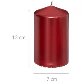 Atmosphera Créateur d'intérieur Stumpenkerze 12 cm rot