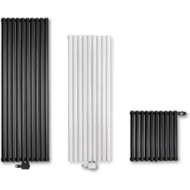 VILSTEIN Designheizkörper 1600 x 600 mm 1060 W schwarz Mittelventil