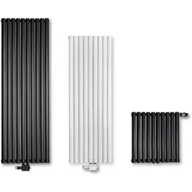 VILSTEIN Designheizkörper 1600 x 600 mm 1060 W schwarz Mittelventil