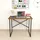 [en.casa] Schreibtisch Tjeldsund Computertisch Bürotisch 75 x 90 x 60 cm Arbeitstisch Metallgestell Laptoptisch Walnuss - Braun