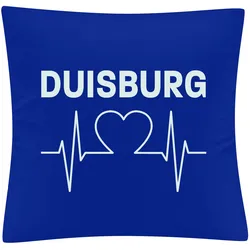 multifanshop Kissenbezug - Duisburg - Herzschlag - Druck weiß - Kissen