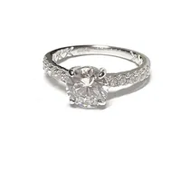 Edelschmiede925 Silberring edler Verlobungsring in 925 Silber rhod mit Zirkonia #56
