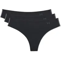 Under Armour Women's UA Pure Stretch Thong 3-Pack black -black graphite (001-040) M