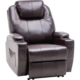 MCombo Elektrisch Relaxsessel Massagesessel Fernsehsessel Heizung 7061DB - Braun