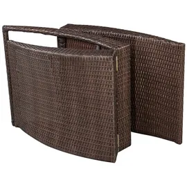 vidaXL Sonnenliege 162 x 64 x 86 cm braun/cremeweiß klappbar