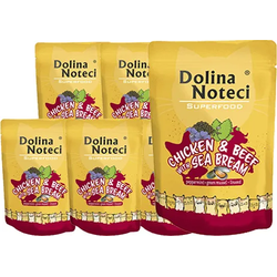 DOLINA NOTECI Superfood Huhn, Rind, Kabeljau 85g Nassfutter für Katzen