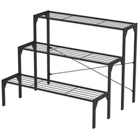 Costway Blumentreppe 85 x 66 x 66 cm Schwarz