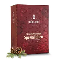 Hödl Hof Adventskalender 24x0,02L I Kalender mit 24 Likör & Schnaps Miniaturen I Edler Spirituosen-Adventskalender I Ideal als Geschenk für Männer & Frauen I Advent-Kalender mit stilvollem Design