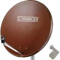 Schwaiger 80cm rot + Quad LNB + Multischalter (4