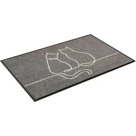 Wash+Dry Lovetails 50 x 75 cm Grau/Weiß