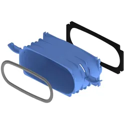 Kermi x-well Anschluss Luftkanal flach für Anschluss Verteiler/Sammler 132x52 mm
