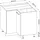 Vicco Eckunterschrank Fame-Line 80,5 x 82 x 51,6 cm Weiß