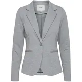 IHKATE BL Damen Blazer Kurzblazer Jacke Ein-Knopf Blazer mit Stretch und Reverskragen Größe S Farbe Grey Melange 10020