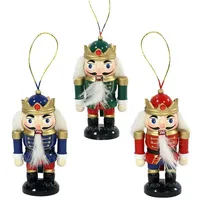 sigro Holz Nussknacker 3er Set zum Anhängen