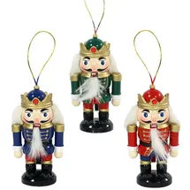 sigro Holz Nussknacker 3er Set zum Anhängen